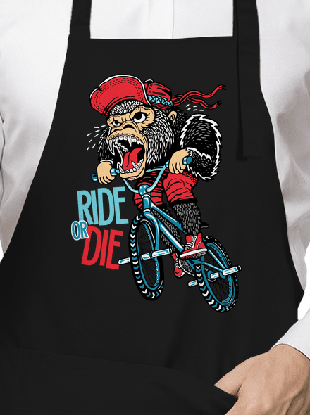 Ride or die zástěra Black