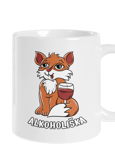Vínová Alkoholiška klasický hrnek White