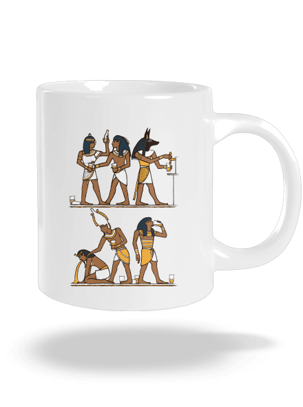 Egyptská párty velký hrnek White