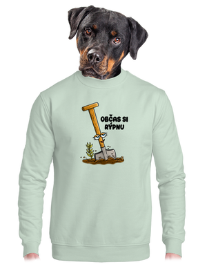 Občas si rýpnu unisex mikina bez kapuce Blush Mint