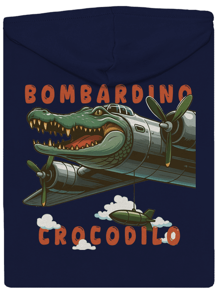 Bombardino Crocodilo – Italian Brainrot pánská mikina na zip Navy