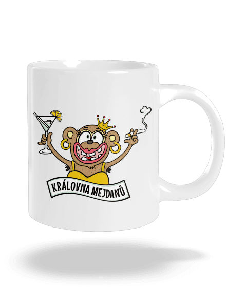 Královna mejdanů velký hrnek White
