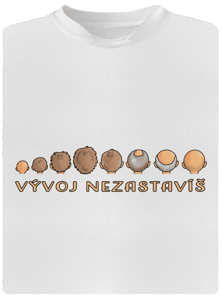 Vývoj nezastavíš pánské sportovní tričko White