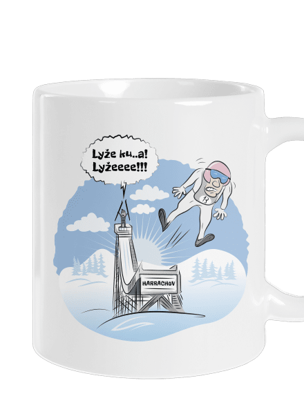 Lyže klasický hrnek White