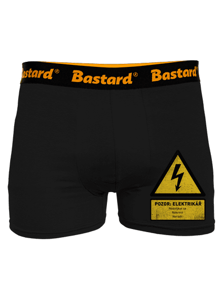 Pozor elektrikář boxerky Black