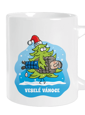 Veselé Vánoce velký hrnek White