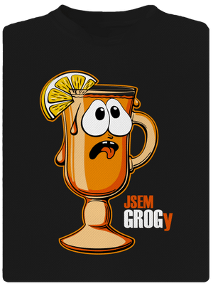 Jsem grogy pánské sportovní tričko Black