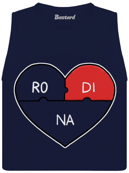 Rodinné puzzle dámské tílko volné Navy
