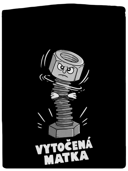 Vytočená matka dámská mikina na zip Black