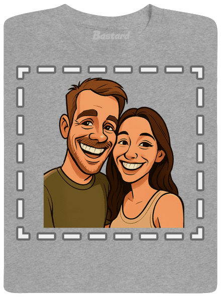 Karikatura z vlastní fotky pánské tričko Sport Grey