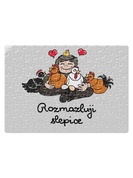 Rozmazluji slepice puzzle White