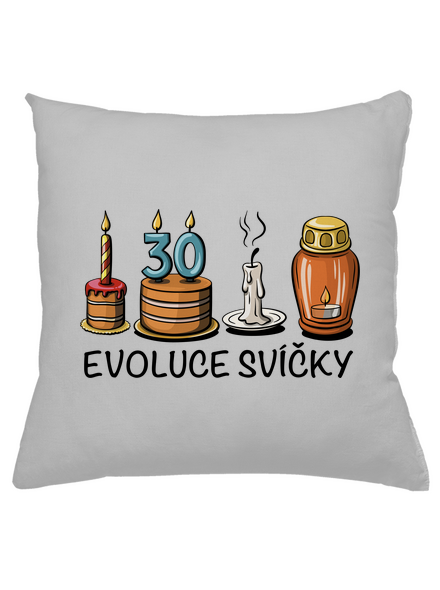 Evoluce svíčky polštář Pacific Grey