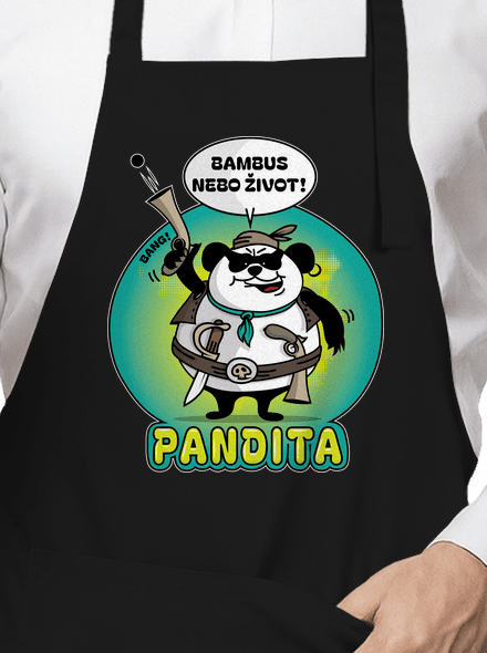 Pandita zástěra Black
