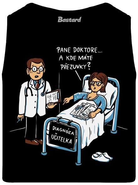 Diagnóza učitelka pánské tílko Black