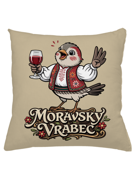 Moravský vrabec polštář Beige