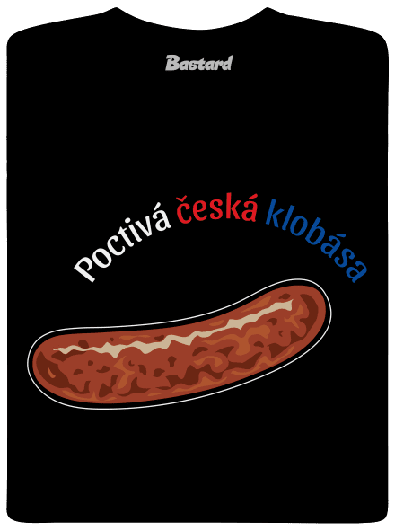 Poctivá buchta a klobása pánské tričko Black