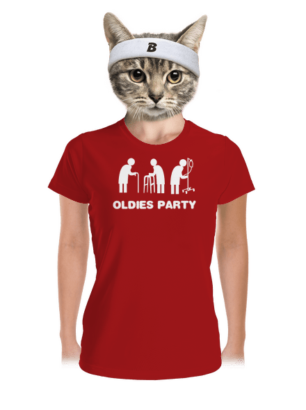 Oldies party dámské sportovní tričko Red Mal