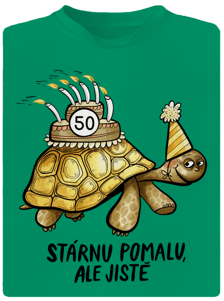 Stárnu pomalu dětské sportovní tričko Kelly Green Mal