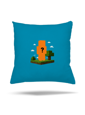 Minecraft z vlastní fotky polštář Blue Turquoise