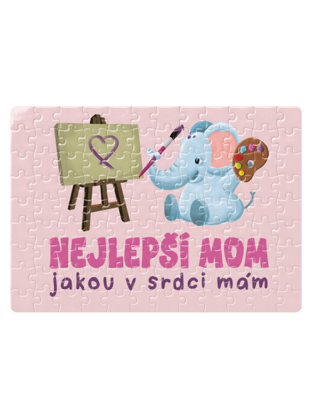 Nejlepší mom puzzle White