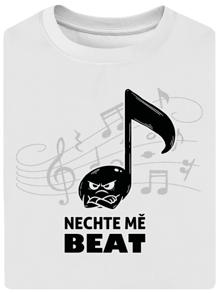 Nechte mě beat unisex tričko oversized White