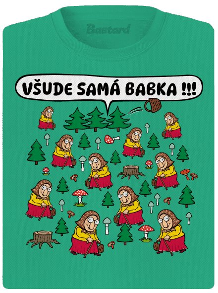 Všude samá babka dámské sportovní tričko Mint Mal