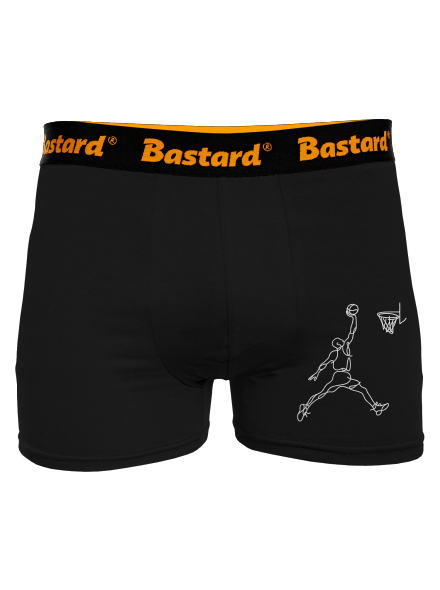 One line slam dunk boxerky Black