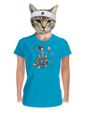 Maminčin home office dámské sportovní tričko Blue Atol