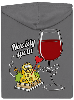 Navždy spolu dámská mikina na zip Steel Gray