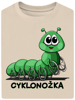 Cyklonožka unisex tričko oversized Almond
