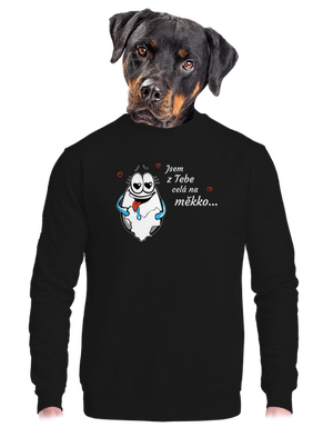 unisex mikina bez kapuce