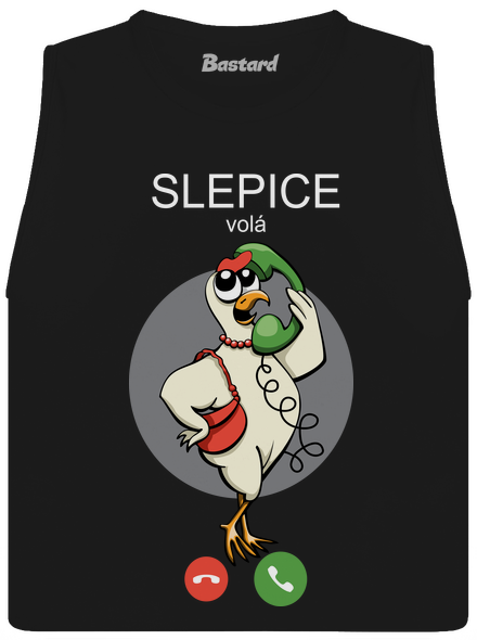 Slepice volá dámské tílko volné Black