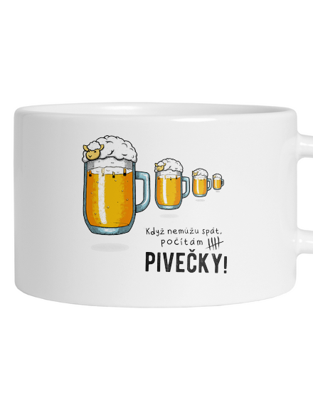 Pivečka hrnek makronka White