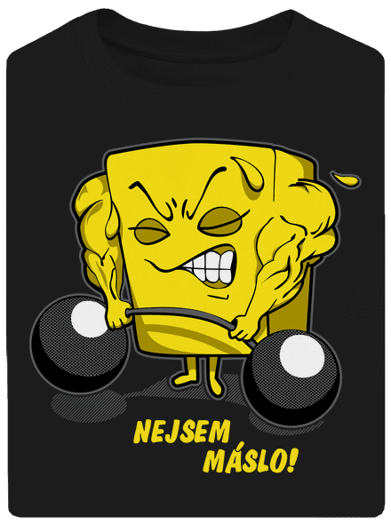 Nejsem máslo unisex tričko oversized Black