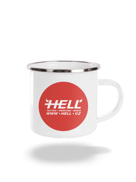 Hell logo plecháček White