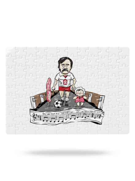 Fotbalová legenda puzzle White