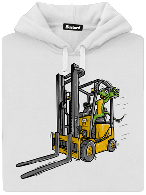 Ještěrka  dámská mikina klokanka White