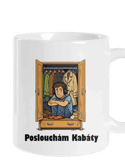 Poslouchám Kabáty klasický hrnek White