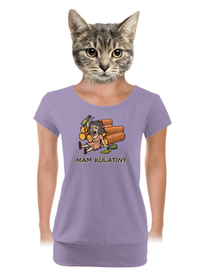 Mám kulatiny dámské tričko s lemem Lavender