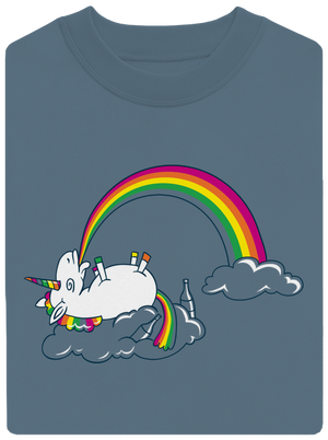 Tajemství duhy unisex mikina bez kapuce Nordic Blue