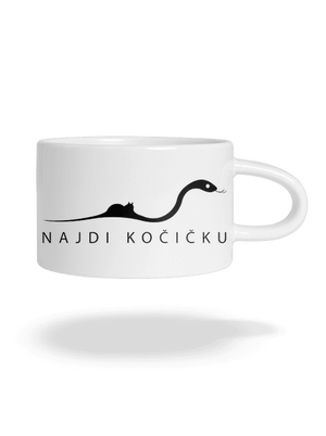 Najdi kočičku hrnek makronka White