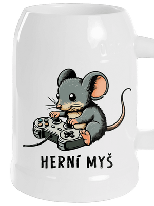 Herní myš půllitr White