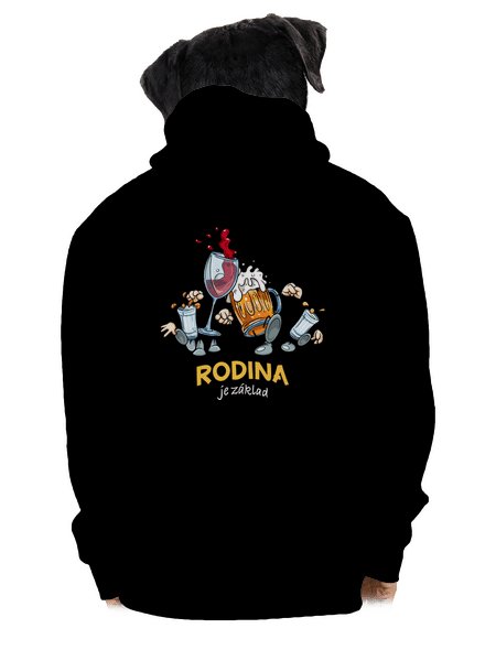 Rodina je základ pánská mikina na zip Black
