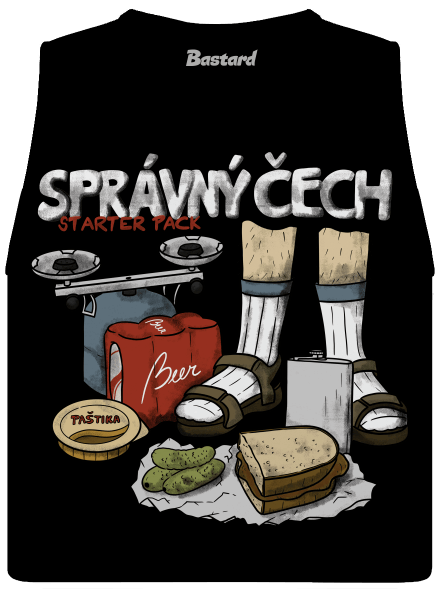Správný Čech dámské tílko volné Black