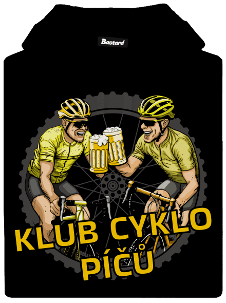 Klub cyklo píčů pánská mikina klokanka Black