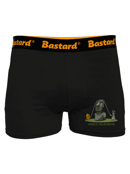 Velikonoční Moai boxerky Black