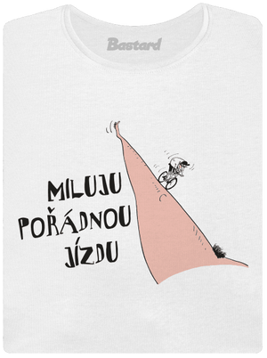 Miluju jízdu dámské tričko s lemem White
