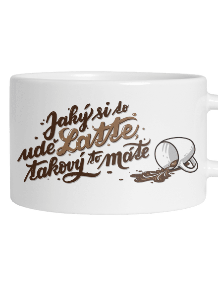 Latte hrnek makronka White