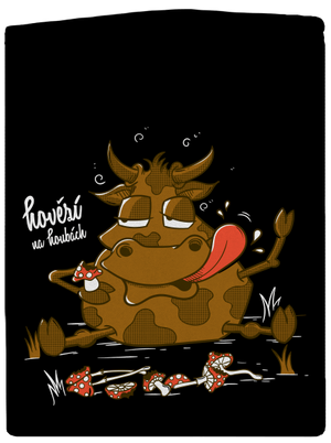 Hovězí na houbách dámská mikina na zip Black