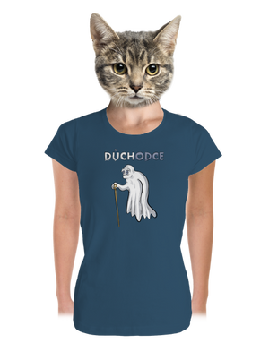 Duch důchodce dámské tričko premium Petrol Blue